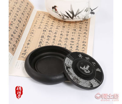 匠心傳承 螺紋硯學生4寸古馬羅紋硯，文房雅器新選擇